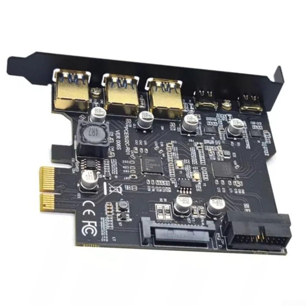 Falta de puertos USB solucionada con tarjeta PCIe de 5 entradas USB 3.2 Gen1 para ordenador
