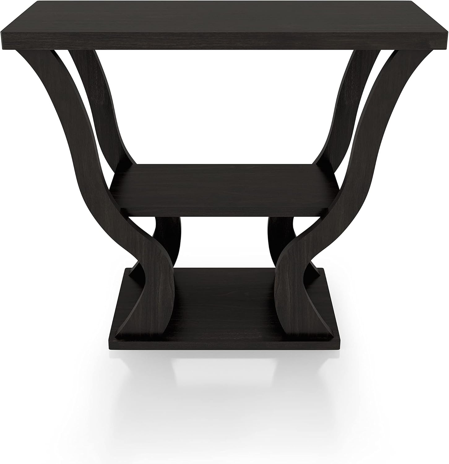 Furniture of America Kelso Transitional 2-Shelf 40 in. Rectangle Console Table for Display, Decorate Living, Hallway, Bedroom, Dressing Room, Espresso Black