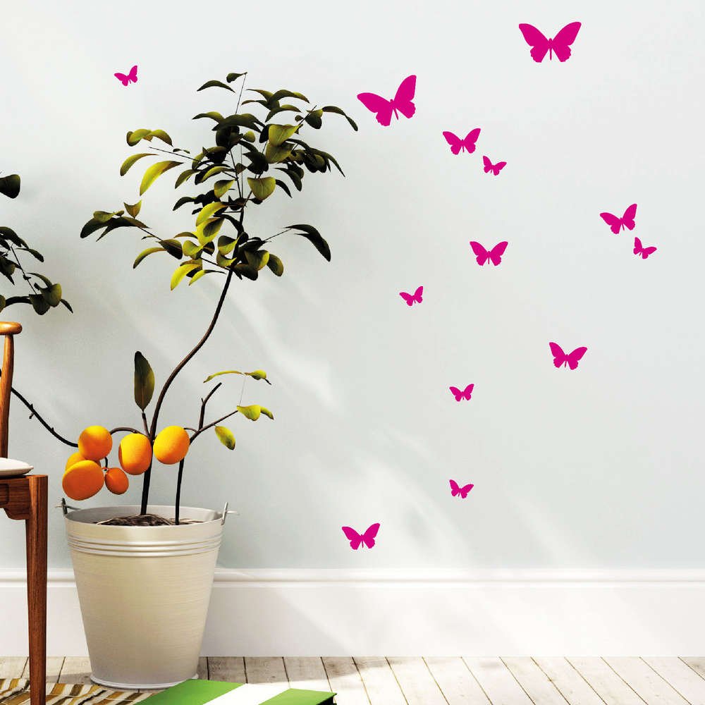 Adesivi Murali Farfalle Wandtattoo-Loft – Set 13 Pezzi In Vinile, 49 Colori Scegli, Grigio Chiaro, Decorazione Autoadesiva Per Pareti, Mobili, Fai Da Te - 3