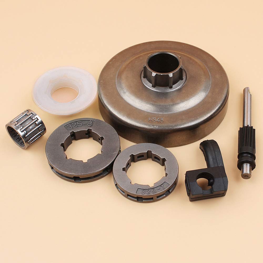 .325 "embrague tambor piñón bomba de aceite engranaje helicoidal compatible con Husqvarna 340345 346XP 350351353445450 piezas de motosierra