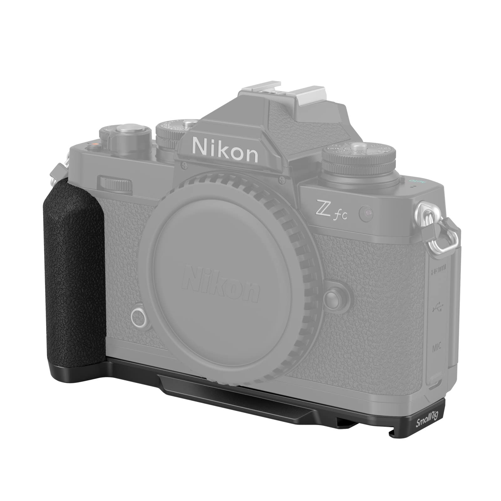 SMALLRIG Handgrip L-Shape Grip Aparatu dla Nikon Z fc, uchwyt boczny w stylu retro z gwintowanym otworem 1/4"-20, zimna stopka, płytka szybkiego uwalniania dla Arca, lekki i wygodny (czarny) - 4263