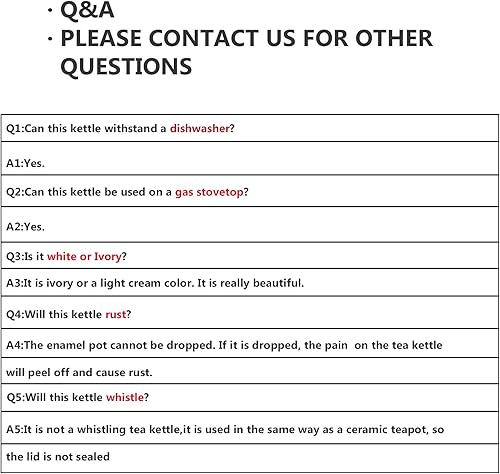 Miniatura 4 de Tetera esmaltada de cerámica floral para estufa, tetera esmaltada de porcelana grande (3.3 cuartos de galón de flor misteriosa)