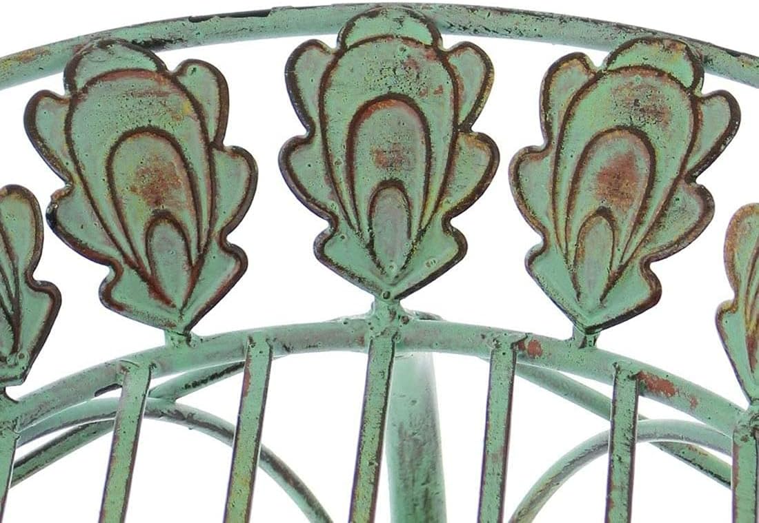 Westcharm Set of 2 Metal Plant Stands for Indoor Outdoor Outside Garden Balcony Patio Living Room Office 13" Round Curved Legs
