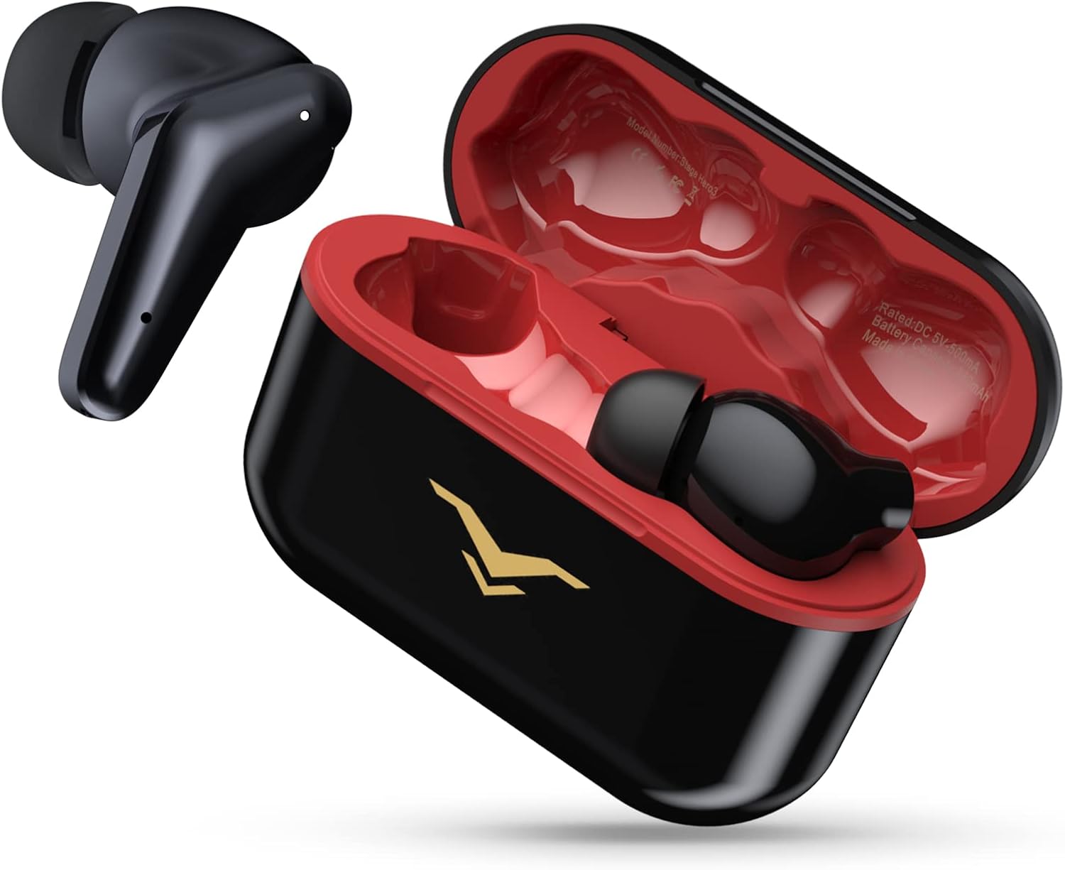 Auriculares Inalámbricos, Auriculares Bluetooth 5.1 con 4 Micrófono, Transductores 11mm, 40ms de Latencia Ultra Baja, Mini Auriculares con Bass Potente, 24H Reproducción para Trabajo, Juegos, Oficina