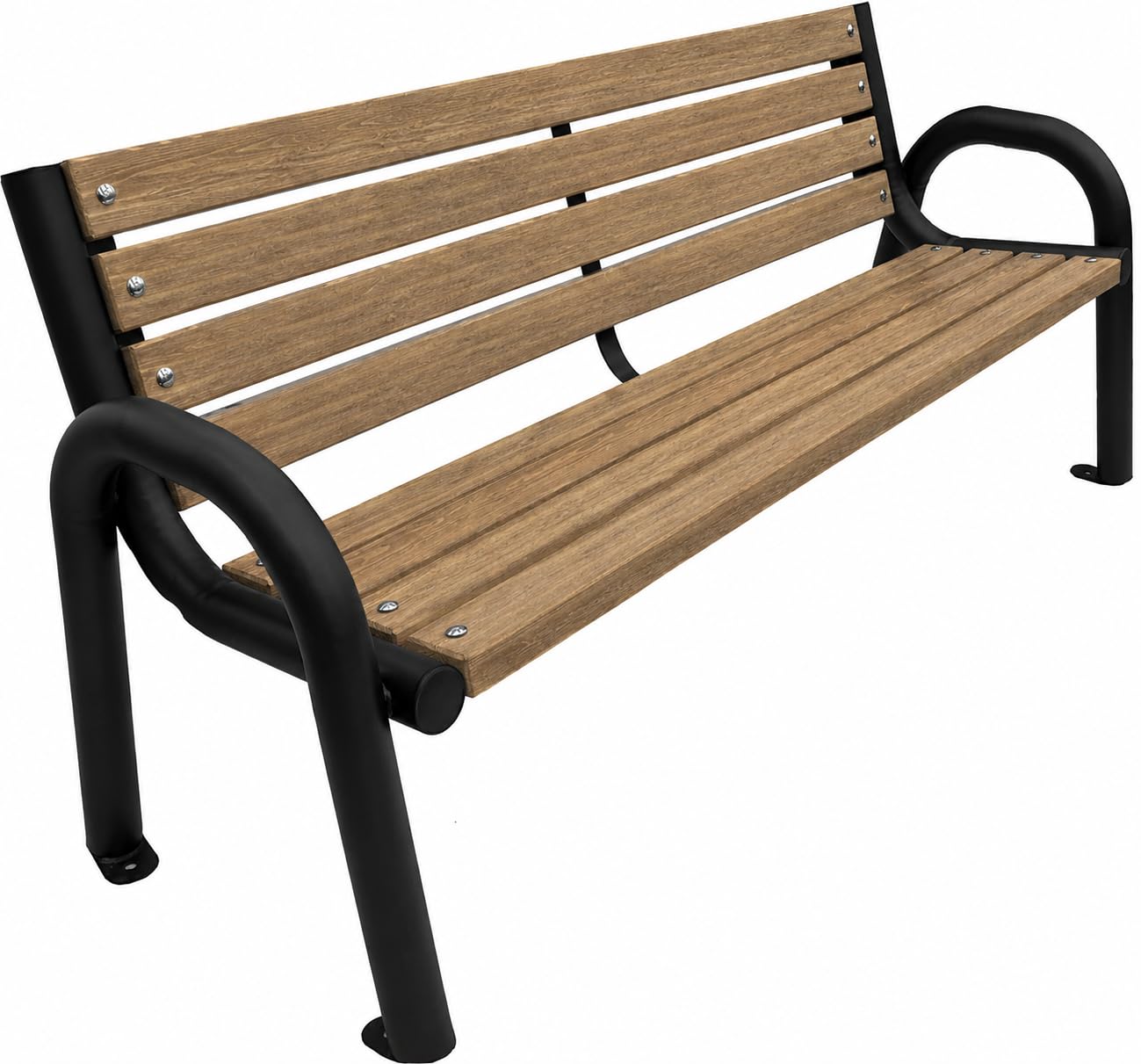 Banc Jardin Exterieur - Banc de Jardin en Bois - Banc de Jardin Extérieur, Banc de Parc, Devant Le Bureau - Banquette Jardin (Primario Noyer, 175cm - Longueur Totale du Banc)
