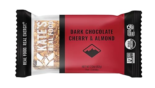 Kate's Real Food Barras energéticas orgánicas, sin OMG, ingredientes totalmente naturales, sin gluten y sin soja, aperitivo saludable con sabores