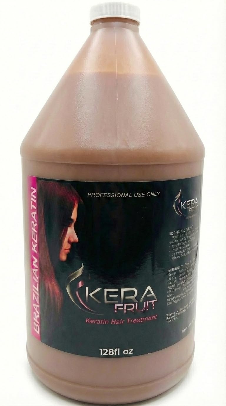 Keratina Kerafruit 3.7 litros Keratin Treatment Chocolate Uso Profesional 1 galon 128 oz KERATINA BRAZILIAN Professional Bulk Size Treatment - Hydrating & Sealing Smoothing System for Salons