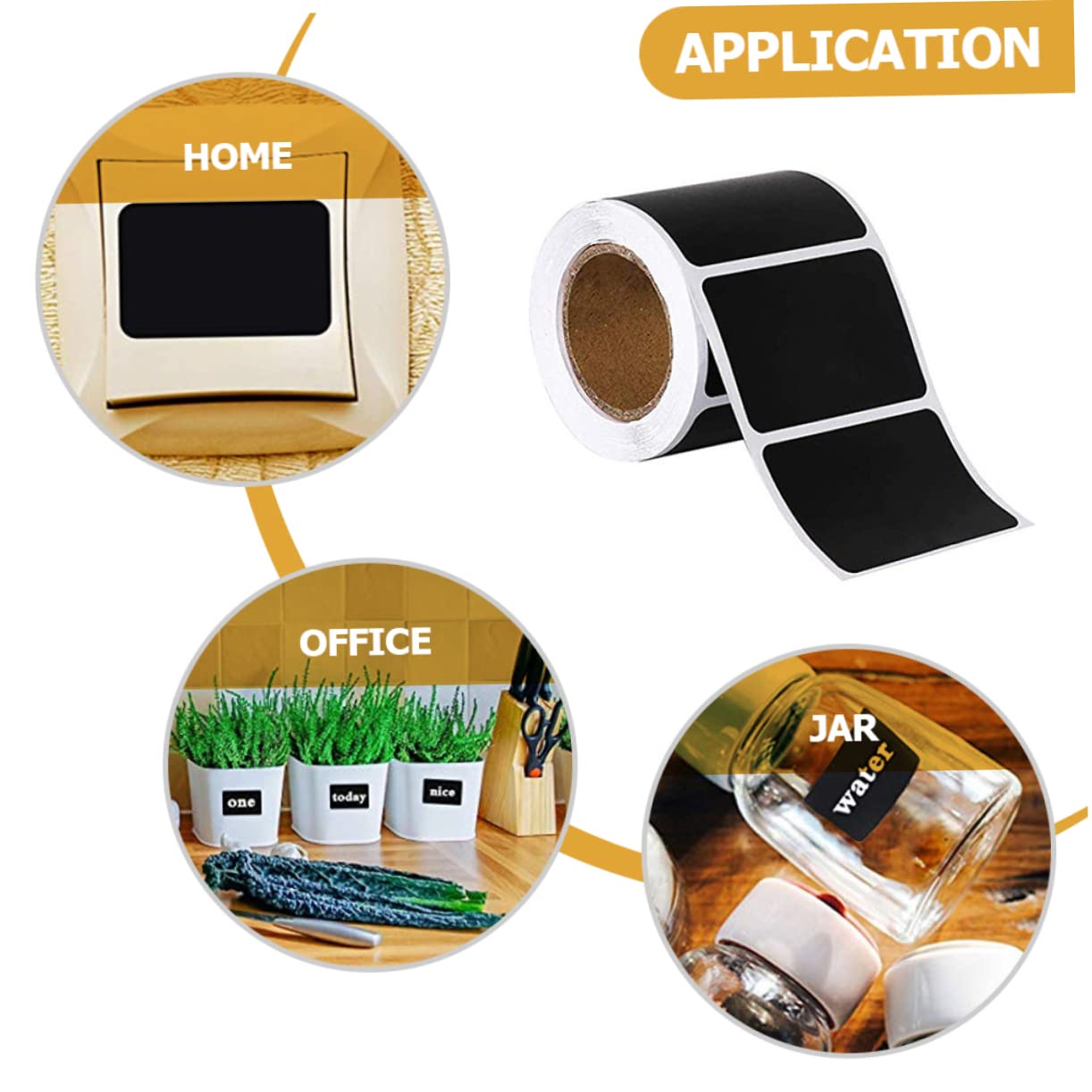 EXCEART 360fogli Etichette Lavagna Impermeabili Adesivi Per Barattoli e Contenitori Etichette Riutilizzabili Per Cucina e Ufficio Facili Da Personalizzare e Rimuovere