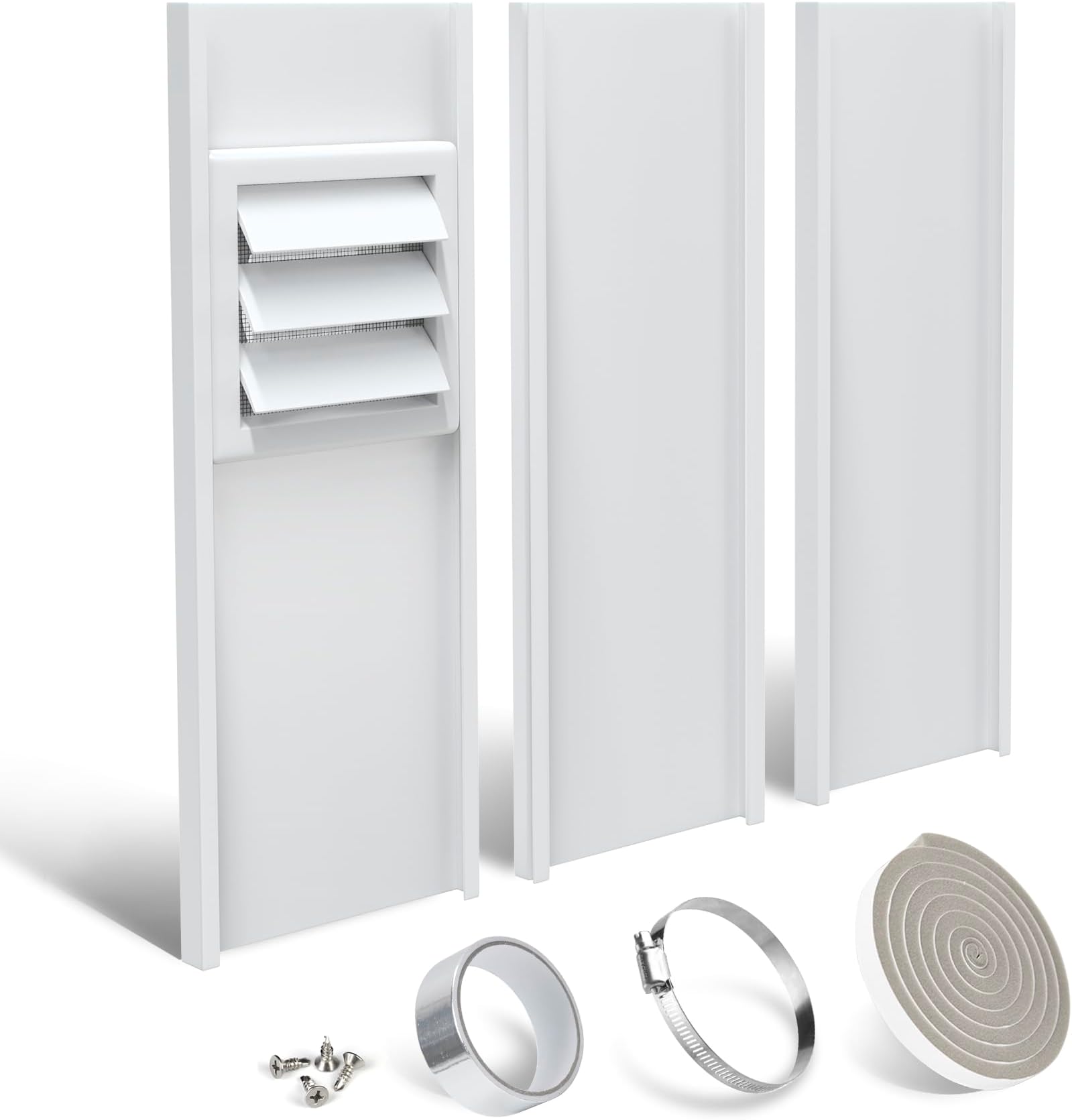 Upgraded Dryer Vent Window Kit for 4” Diameter Dryer Vent