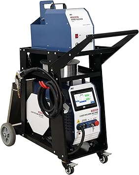 Laser Welding Machine 1200 W 0.39mW 2-in-1 Air Cooled Laser Welder 220V Handheld Portable Fiber Welder Gun with Auto Wire Feeder with Welding Cart for Metal Stainless Steel Aluminum Copper