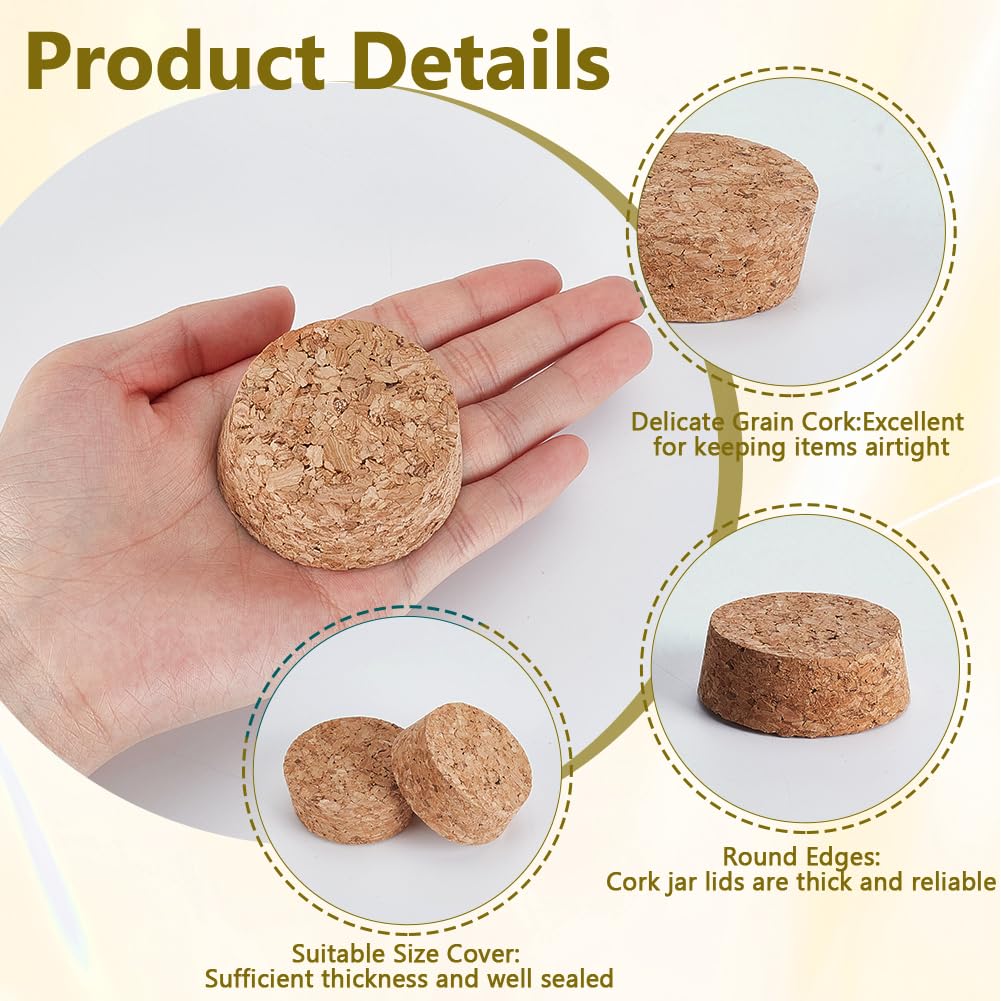AHANDMAKER 8 Pack Tapered Cork Stoppers - Image 3