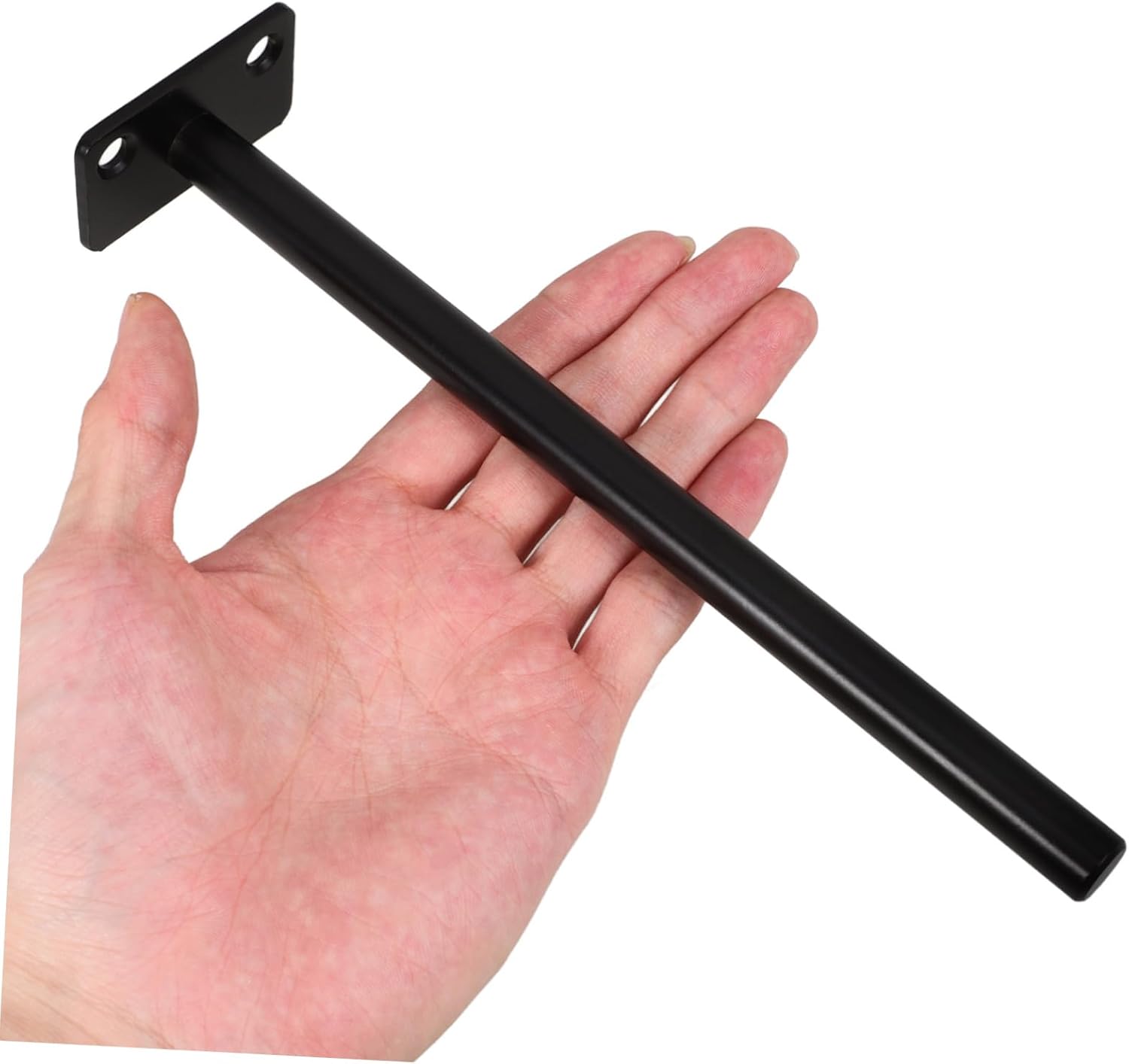 DOITOOL 4pcs Heavy Duty Hidden Wall Mounting Bracket Black Shelving Brackets for Bookshelves Floating Shelf Hardware