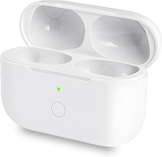AirPod Pro Charging case - Wireless Charging Case Replacement for AirPods Pro - Charger Case with Sync Button and Built-in 660mA Battery, No AirPod Pro - White