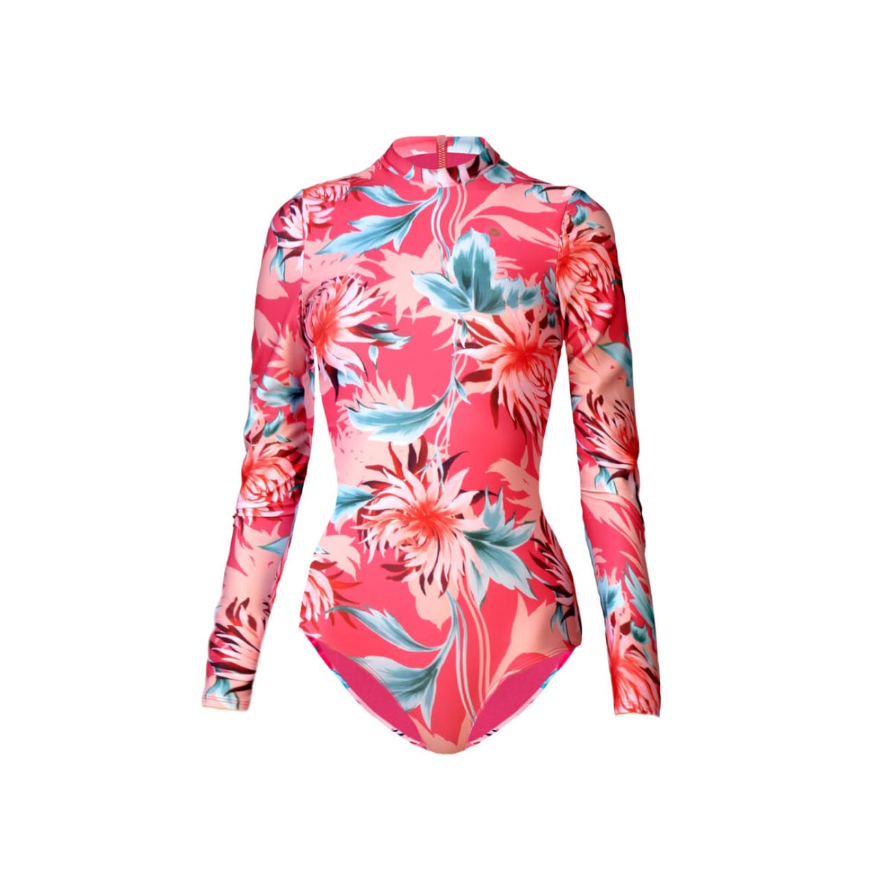 MF -Sea® Women's Long Sleeve Swimsuit with Back Zip, Polyester and Elastane Fabric UV Protection UPF 50+, Ideal for Water Sports, Size L