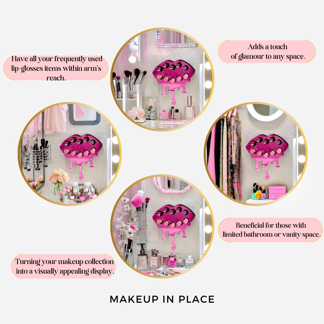 Make Up In Place Fearless Lippenstift-Organizer Aus Acryl – Hält 10 Stifte, Wandmontage