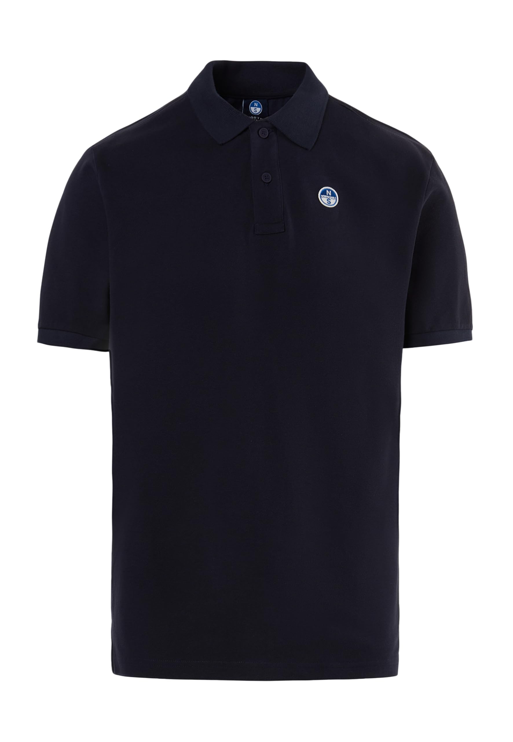 North Sails Men's Blue Cotton Polo Shirt With Felt Logo