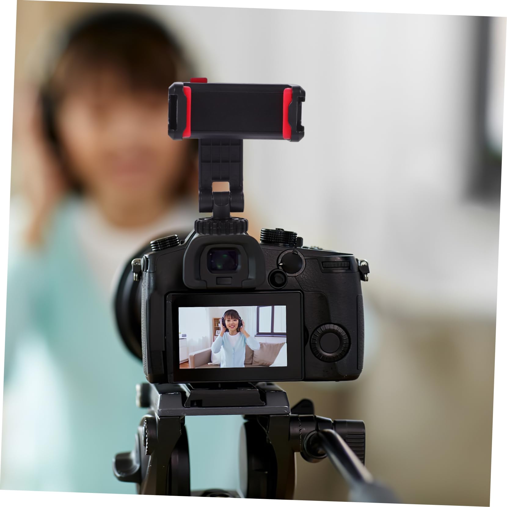 HOMSFOU 2pezzi Supporto Phone Clamp Hot Shoe Con Rotazione Per Smartphone e Fotocamera Adattatore Per Treppiedi e Vlogging