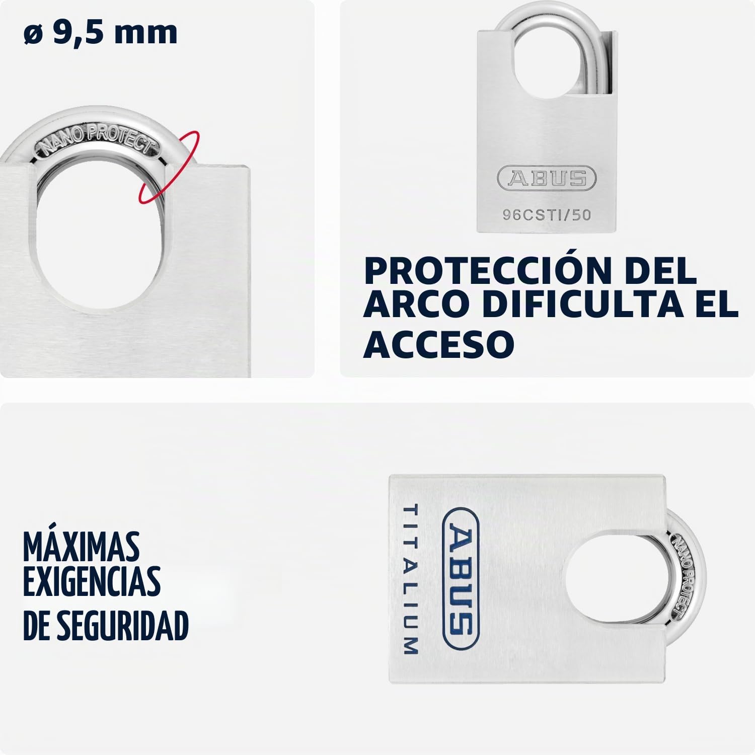 Abus 70266 - Candado de intemperie (aluminio)
