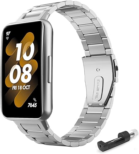 WUWOCJ Stainless Steel Replacement Strap Compatible with HUAWEI Band 7 Band