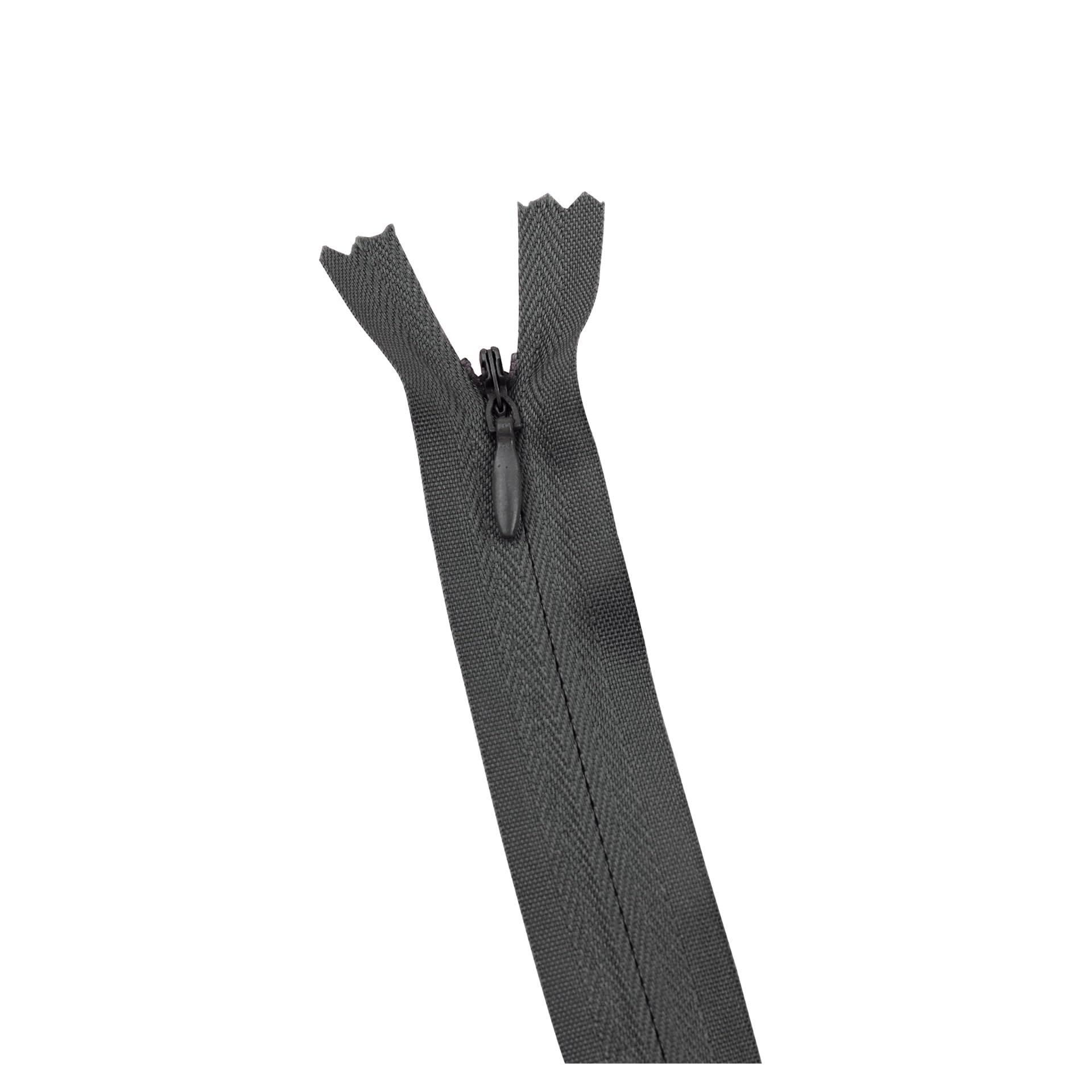 10Pcs/Pack 28cm 35cm -60cm 3# Invisible Zipper Nylon Coil Zipper for DIY Handcraft Cloth Sewing Accessories(Dark Gray,60cm)