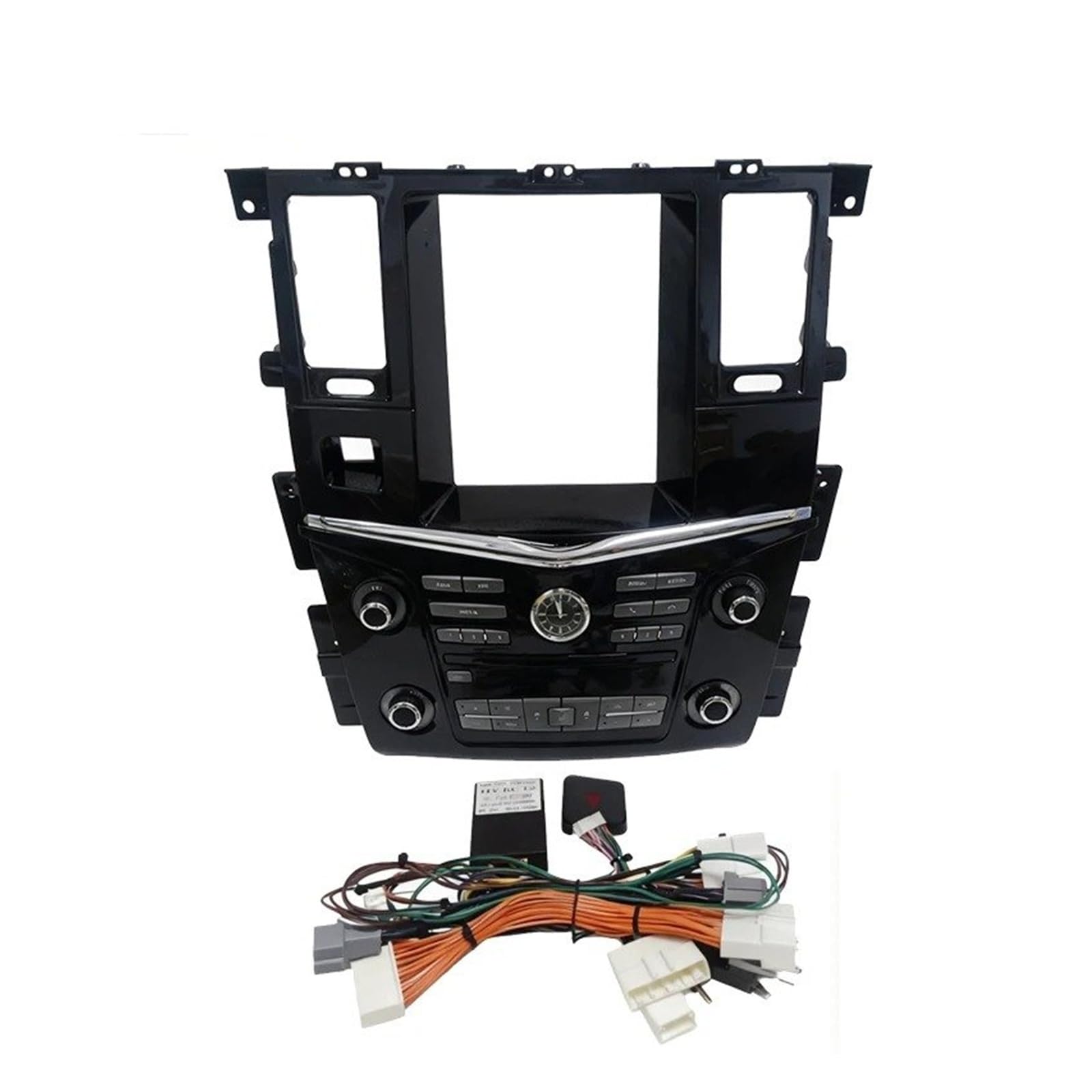 Mascherina Autoradio Cornice Stereo per Nissan per Patrol 9.7 "Schermo Verticale Autoradio Fascia Telaio Kit Cruscotto Installazione Adattatore Cablaggio Pannello