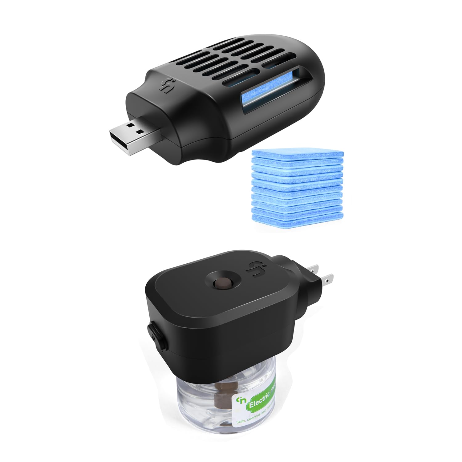 SimashtsMosquito Repeller Indoor USB Black and Mosquito Repeller Indoor Plug in Black