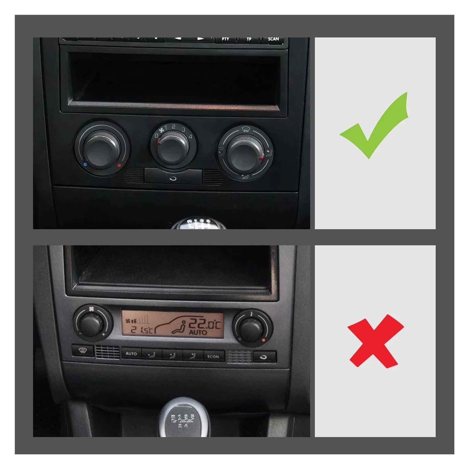 Marco Panel Radio Montaje Moldura Adhesivo Interior Fibra Carbono. Panel CD Consola Central Coche para Seat Cordoba 6L 2003-2009 para Ibiza 2002-2007