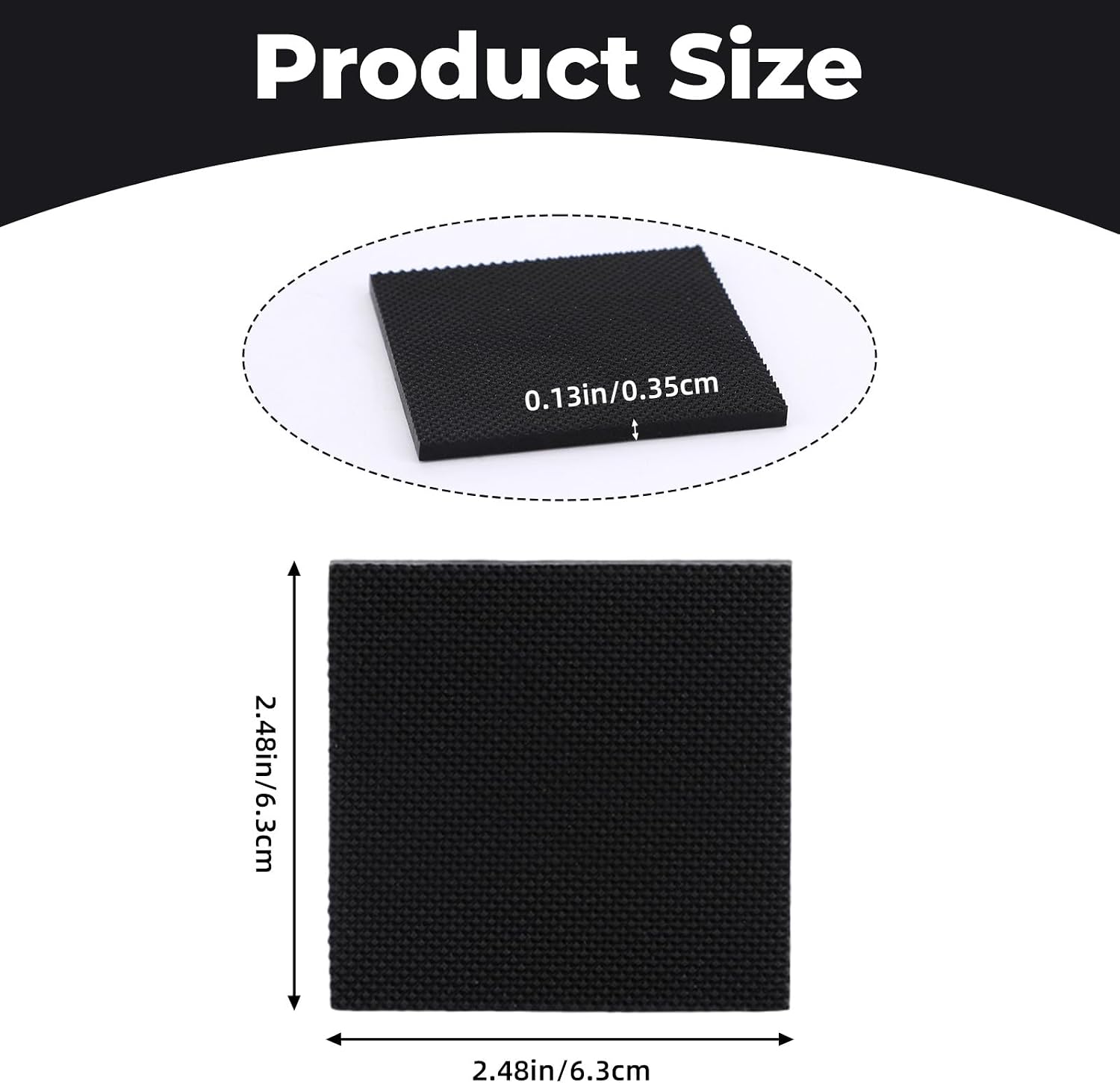 4Pairs High Heels Patch,Rubber Boot Heel Replacement Square Sole Repair Tips Stickers Anti Heel Caps High Heel Tread Pad Non Slip Heel Protectors(6.2x6.2x0.4cm)