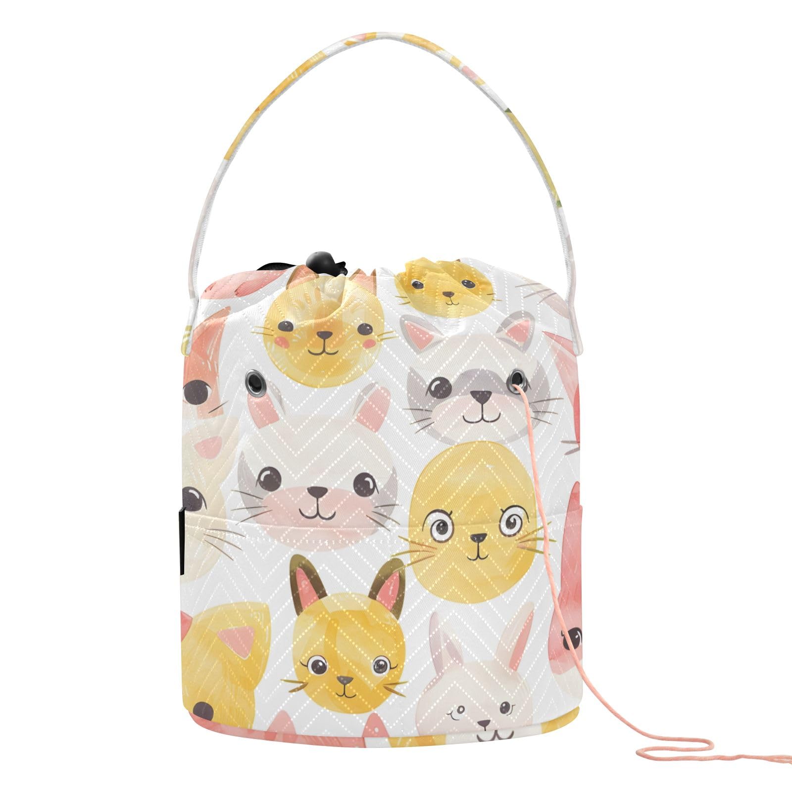 Yarn Storage Bag Small Crochet Bag Knitting Bag Organizer Animals Heads Yarn Bags for Crocheting Basket