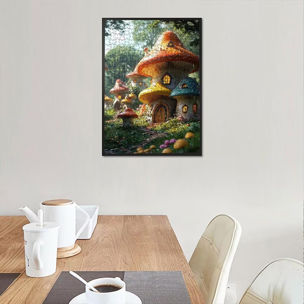 Puzzle 6000 elementów, kolorowe grzyby dom puzzle dla dorosłych, klasyczne puzzle, niemożliwe wyzwanie, gra zręcznościowa dla całej rodziny, gra edukacyjna puzzle, dekoracja domu DX0YL4712