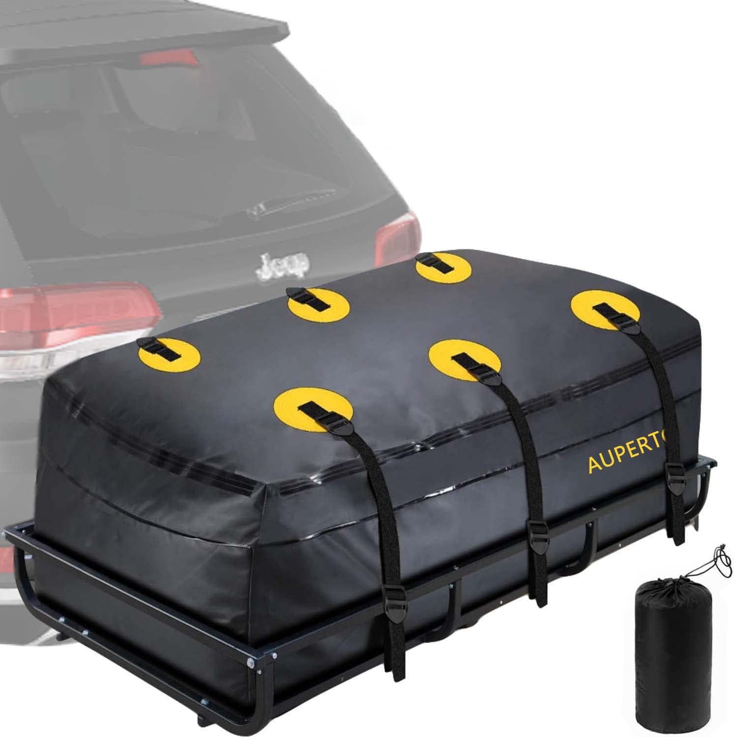 20.5 Cubic Feet Hitch Rack Cargo Carrier Bag - 61.4’’x24’’x24’’ Hitch Mount Cargo Bag Waterproof