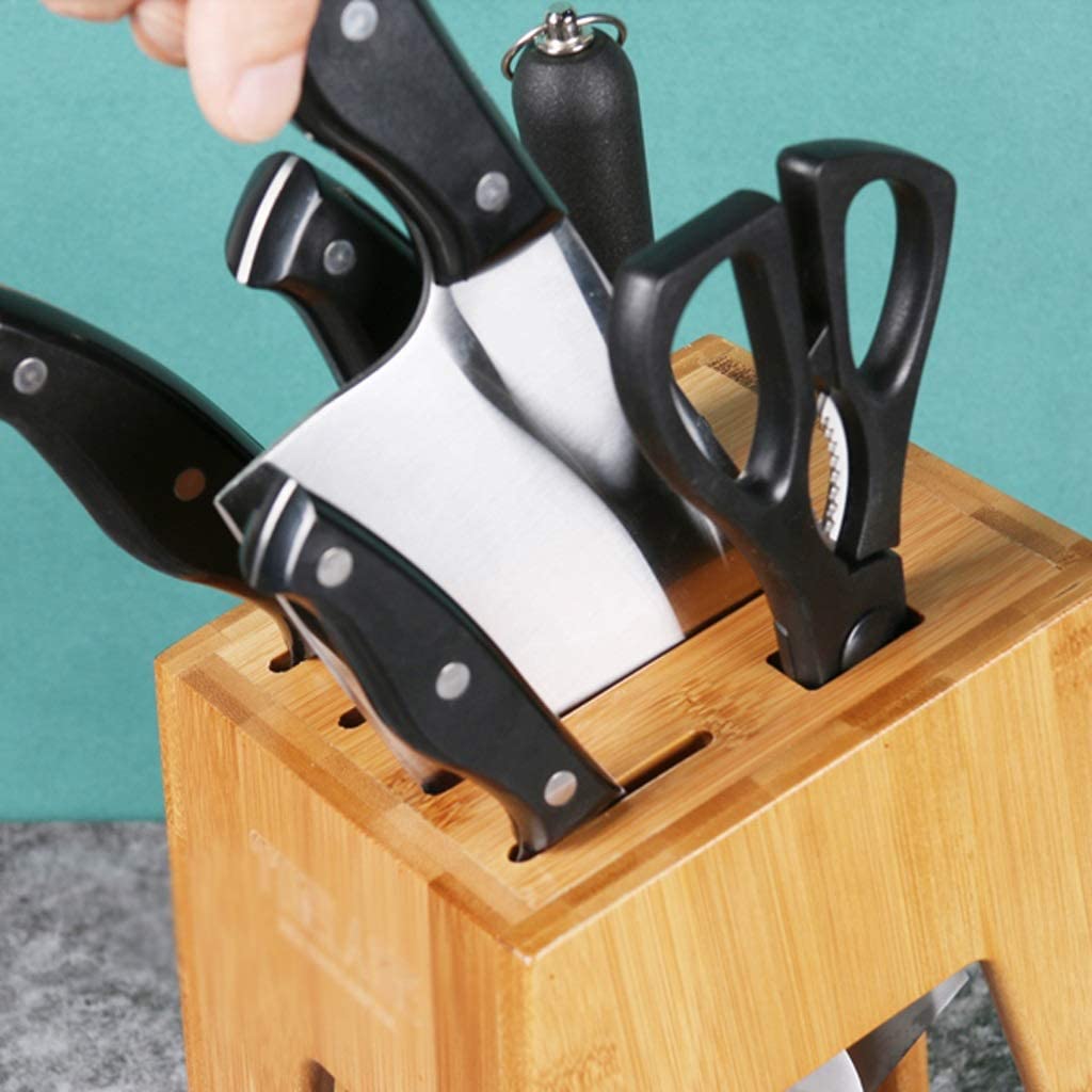 Stojak Kuchenny na Noże Bez Noży, Nowoczesny Uchwyt Na Noże Kuchnia Bambusowy Narzędzia Stojak Przenośne Do Przechowywania Narzędzie Drewniany Knife Block