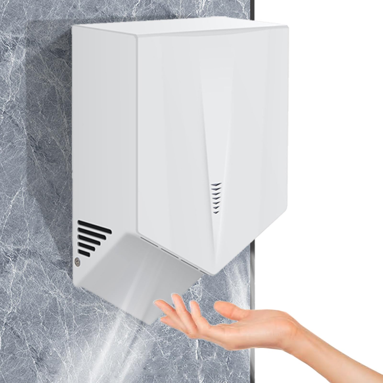 Secador de manos de acero inoxidable con sensor de pared comercial