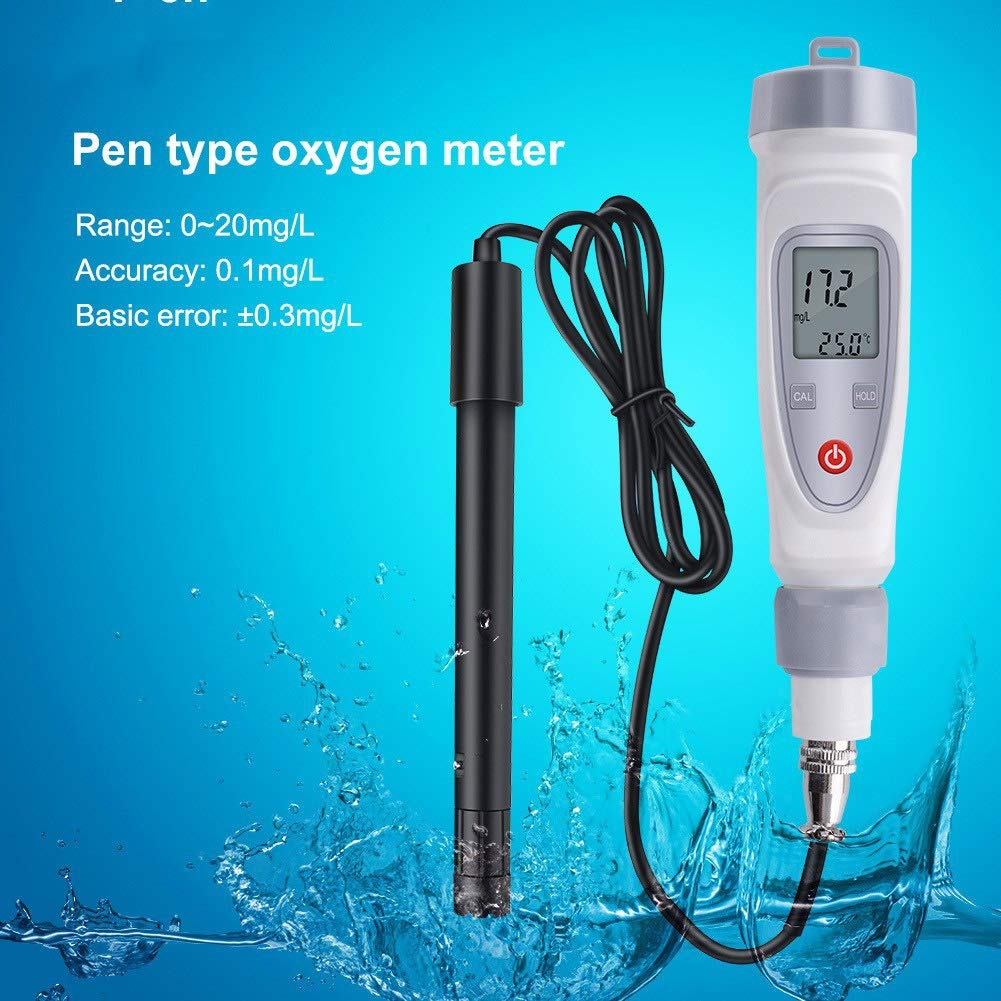 Portátil de oxígeno disuelto Analizador de Pluma acuicultura disuelto oxígeno disuelto Metro de oxígeno de Prueba del Detector de la Calidad del Agua Pluma JPB-70A