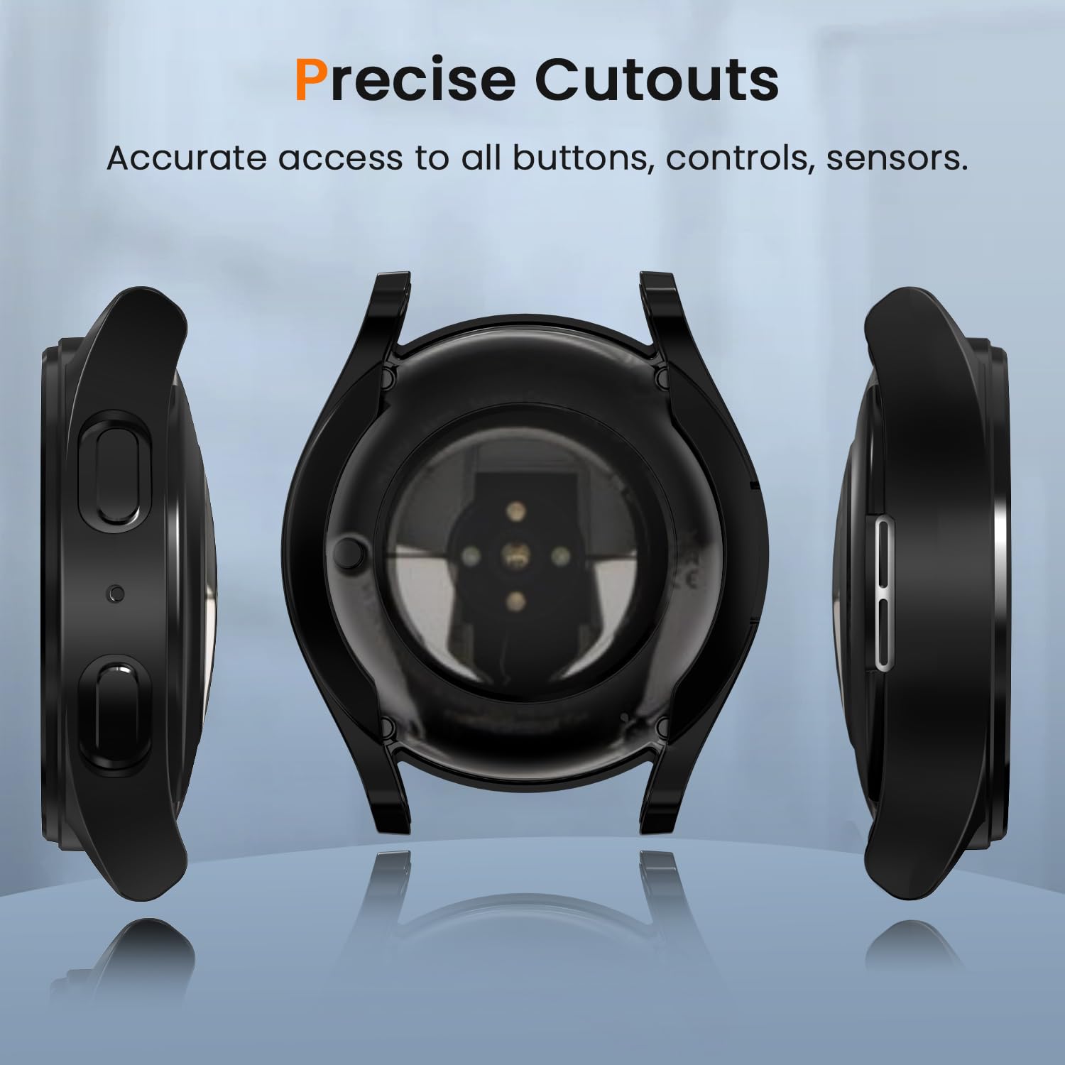 ivoler 3 sztuki etui z folią ochronną do Samsung Galaxy Watch 7 40 mm, pełne pokrycie, odporne na uderzenia i zarysowania, ultracienkie, miękkie etui ochronne z termoplastycznego poliuretanu (TPU), 2