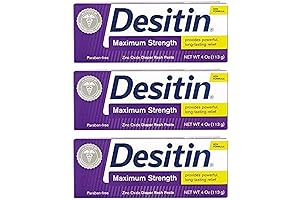 Desitin Maximum Strength Diaper Rash Paste, 4 oz Tube (Pack of 3)