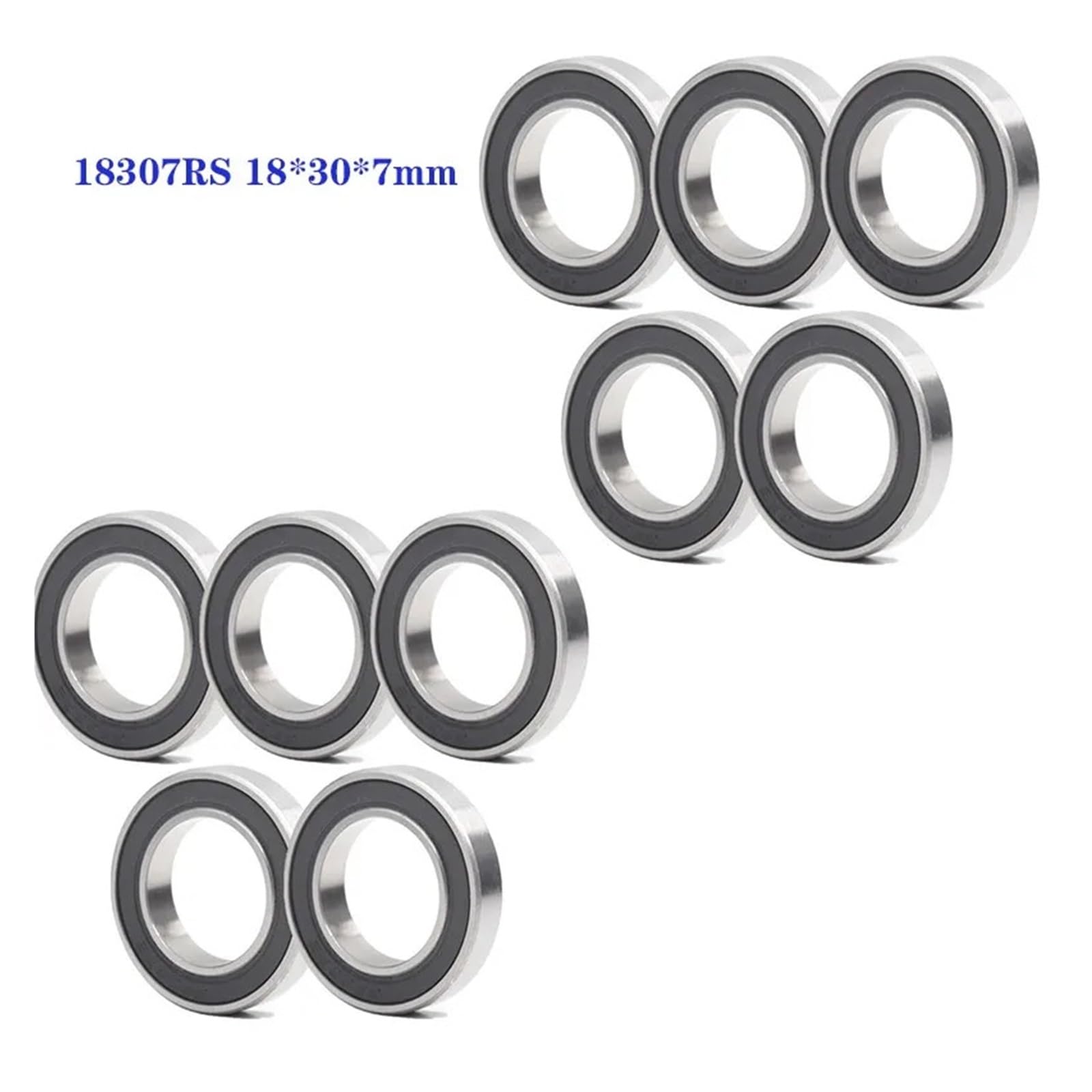 łożyska, 10 szt. MR18307 18307 18 * 30 * 7 mm Oś rowerowa 18307-LBLU Kulka bębnowa(10PCS-ABEC 5)