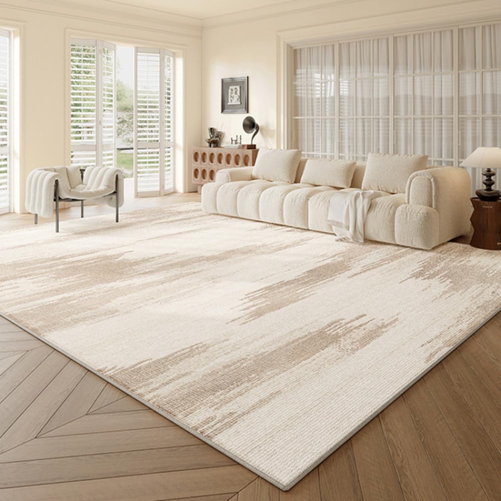 Tapis de canapé confortable crème pour réchauffer le sol