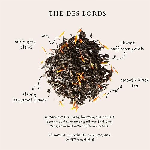 Miniatura 2 de Palais des Thés - Thé Des Lords - Té negro vegano gourmet fino de Earl Grey con bergamota - Caja de 20 bolsas de té