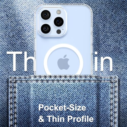 Image of DIZORO Crystal Clear Magnetic Compatible with iPhone 13 Pro Max Case with Anti-Yellow Anti-Scratch Shockproof Transparent Cover
