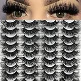 TIKILEY 20 Pairs Wispy Mink Eyelashes 20 MM 3D Mink Lashes Fluffy Natural Look, Reusable Wholesale Dramatic Long 20MM Eye Lashes Pack