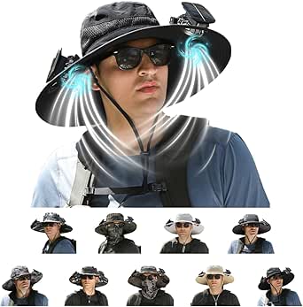 Gorra Con Ventiladores Solares Para Hombre Y Mujer - Protección UV, Enfriamiento, Ideal Para Playa Y Exteriores