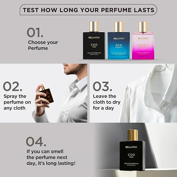 BellaVita Luxury CEO Man & Mens Gift Set Perfume Cologne for Men Combo| Long-Lasting Men's Cologne with Lemon, Lavender, Tonka & Agarwood Perfume for Men