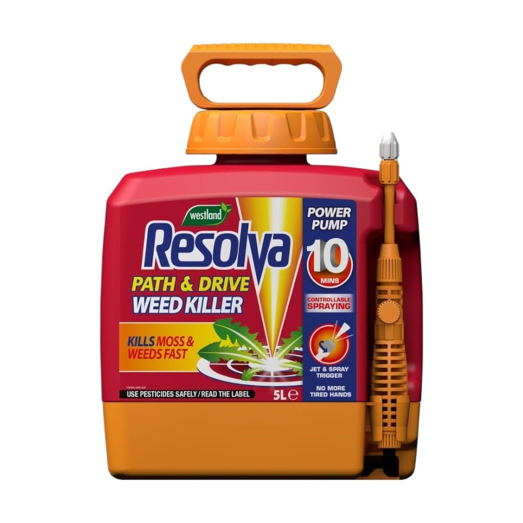 Resolva Path & Drive Ready to Use Weedkiller - Fast Acting, Long-Lasting Weed Control for Paths, Drives, Patios, and Hard Surfaces - Kills Weeds in Just Hours (5L Power Pump)