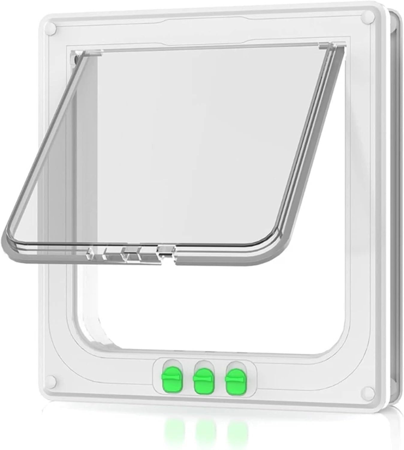 Easy DIY Installation Of A Lockable Pet Door With A Safety Guard(White,L)