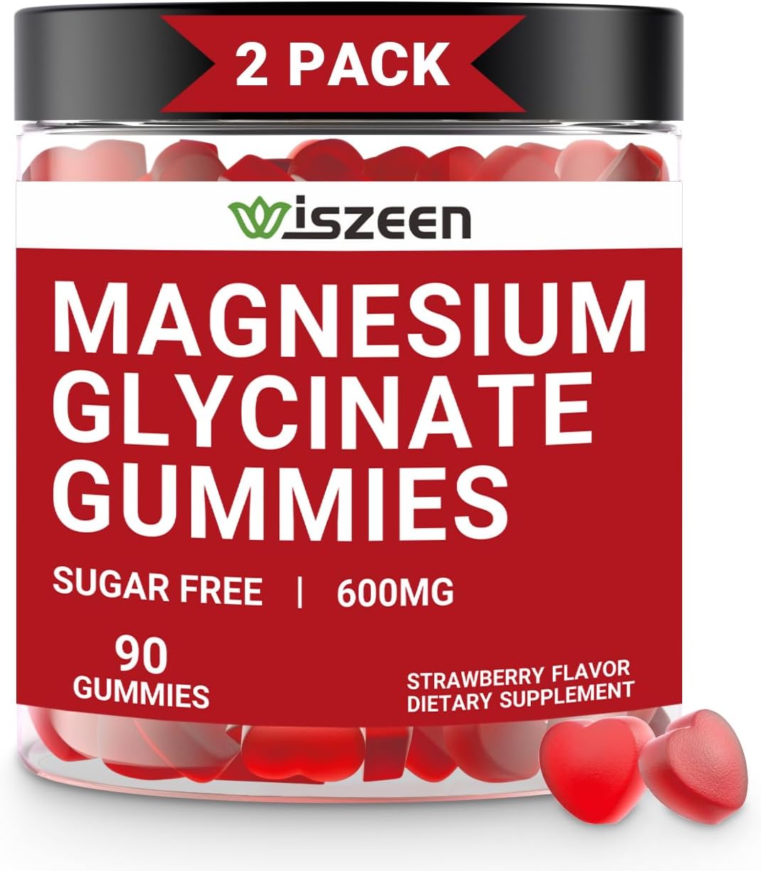 Magnesium Glycinate Gummies 60 Servings Magnesium Gummies for Adults with L