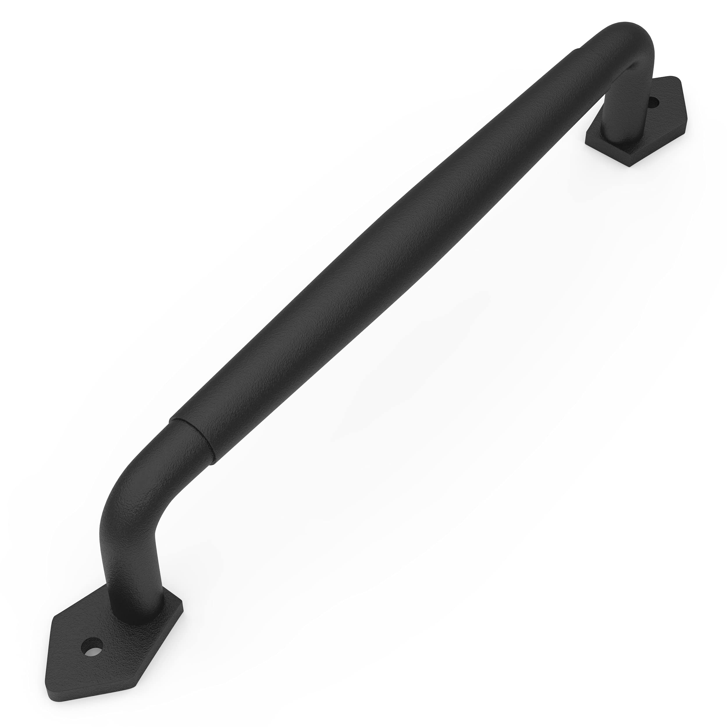 Buy Barn Door Handle Round Black 12 inch Solid Steel Gate Handle Pull