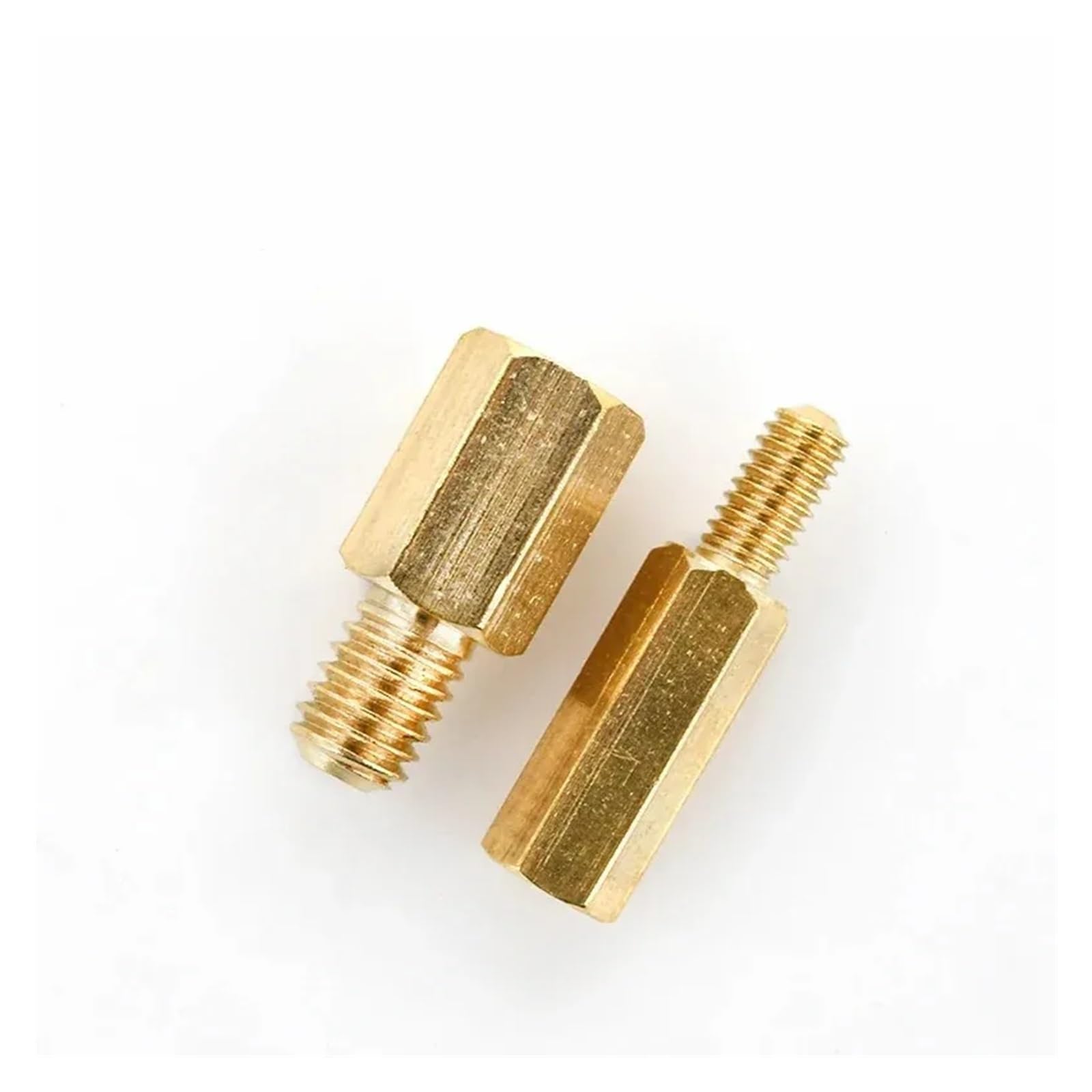 100 Piezas M2 M2.5 M3 M4, Separador Hexagonal de latón Macho-Hembra for Placa Base, Soporte de PCB Hexagonal, Perno de Montaje en Rack, Espaciador de Columna, Tornillo.(16mm,M2.5(Head 6mm))