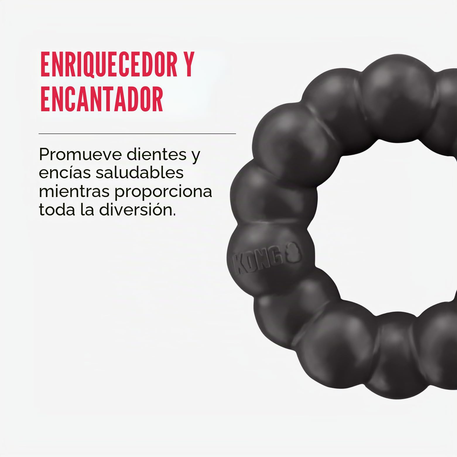 KONG Extreme Ring Anillo Masticable de Caucho, Talla XL
