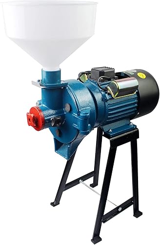 Molinillo eléctrico de 2200 W, molino de grano de maíz, 1400 rpm molinillo de grano húmedo y seco Molino de refinador y pulper 2 en 1 rectificadora